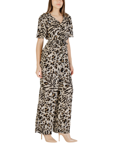Ichi Combinaison femme beige léopard