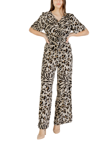 Ichi Combinaison femme beige léopard