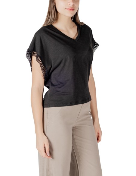 Ichi Blouse femme noire col V
