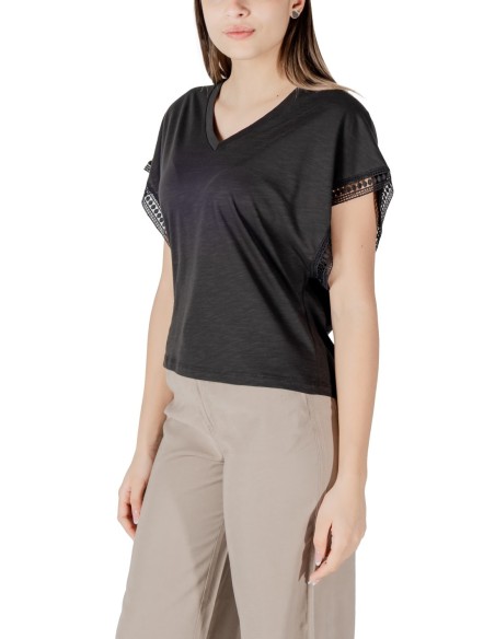 Ichi Blouse femme noire col V