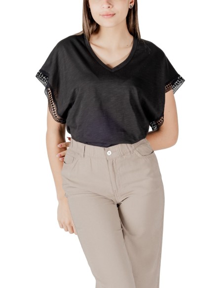 Ichi Blouse femme noire col V