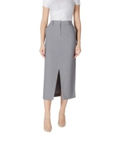 Ichi Jupe femme grise zippée