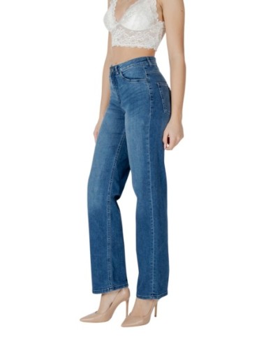 Ichi Jean femme bleu stretch