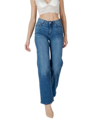 Ichi Jean femme bleu stretch