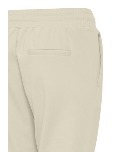 Ichi Pantalon femme beige à lacets