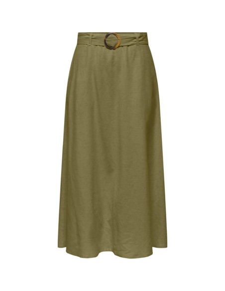 Jacqueline De Yong Jupe femme verte avec ceinture