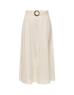 Jacqueline De Yong Jupe femme beige avec ceinture