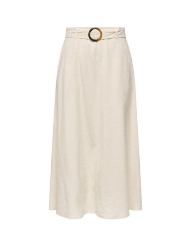 Jacqueline De Yong Jupe femme beige avec ceinture