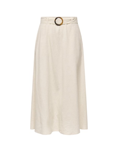 Jacqueline De Yong Jupe femme beige avec ceinture