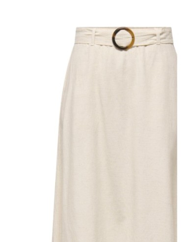 Jacqueline De Yong Jupe femme beige avec ceinture