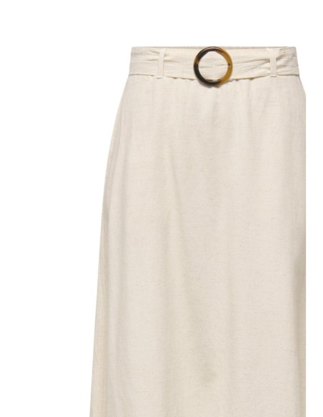 Jacqueline De Yong Jupe femme beige avec ceinture