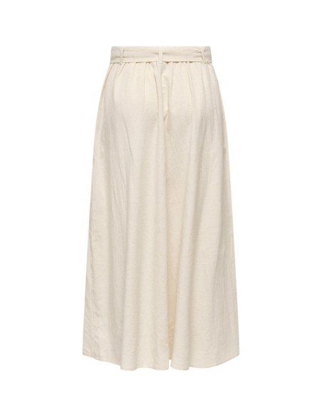 Jacqueline De Yong Jupe femme beige avec ceinture