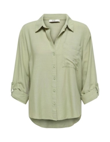 Jacqueline De Yong Chemise femme verte manches 3/4