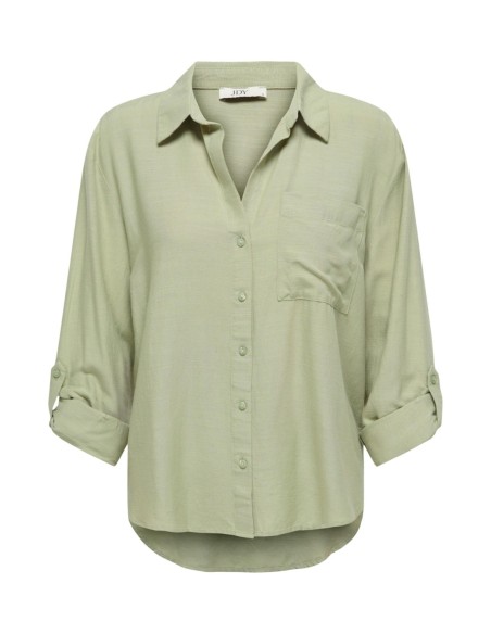 Jacqueline De Yong Chemise femme verte manches 3/4