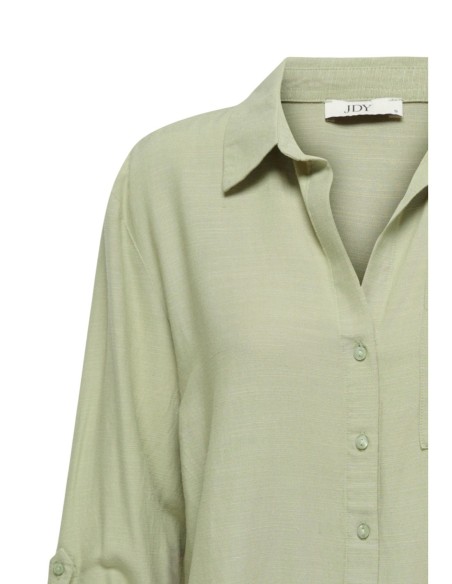 Jacqueline De Yong Chemise femme verte manches 3/4