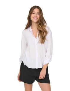 Jacqueline De Yong Chemise femme blanche manches 3/4