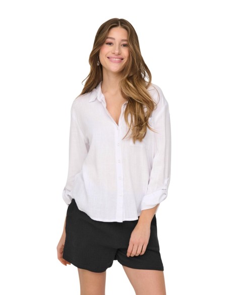 Jacqueline De Yong Chemise femme blanche manches 3/4