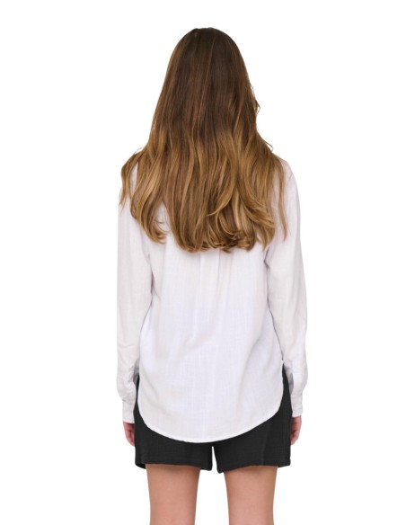 Jacqueline De Yong Chemise femme blanche manches 3/4