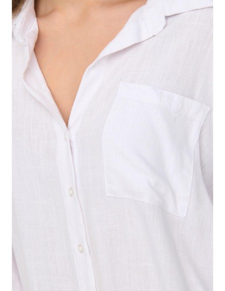 Jacqueline De Yong Chemise femme blanche manches 3/4