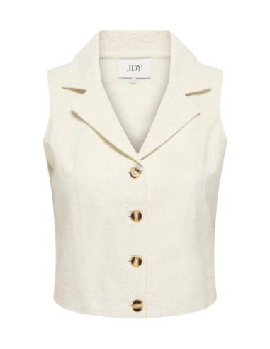 Jacqueline De Yong Gilet femme beige boutonné