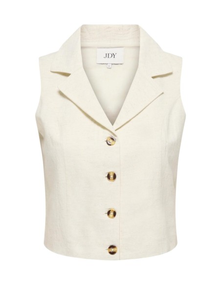 Jacqueline De Yong Gilet femme beige boutonné