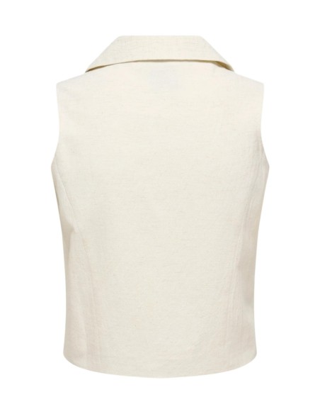 Jacqueline De Yong Gilet femme beige boutonné