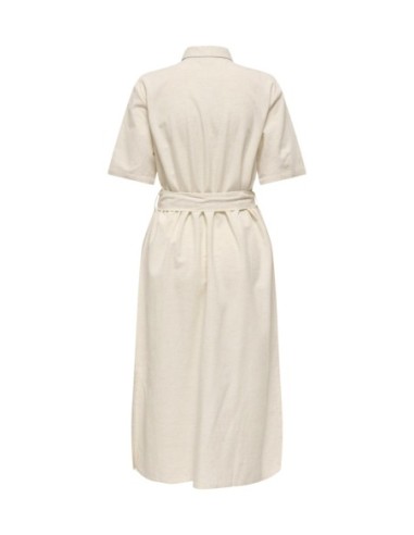 Jacqueline De Yong Robe femme beige avec ceinture