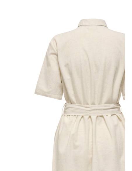 Jacqueline De Yong Robe femme beige avec ceinture