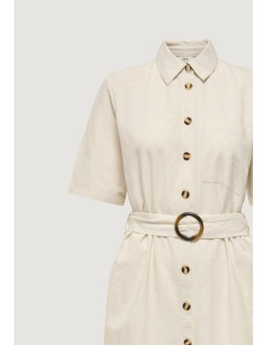 Jacqueline De Yong Robe femme beige avec ceinture