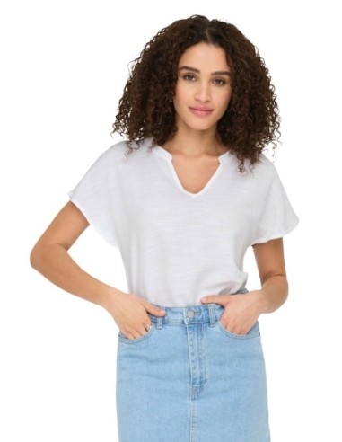 Jacqueline De Yong Blouse femme blanche col V