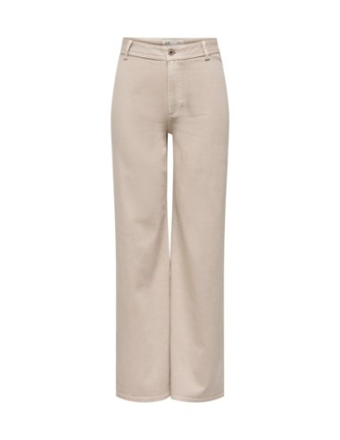 Jacqueline De Yong Pantalon femme beige stretch