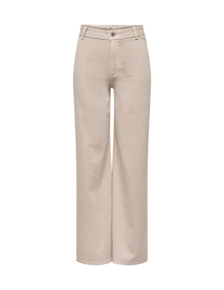 Jacqueline De Yong Pantalon femme beige stretch