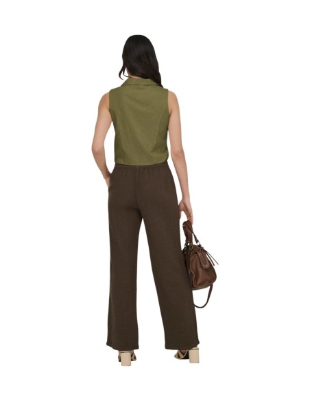 Jacqueline De Yong Gilet femme vert boutonné