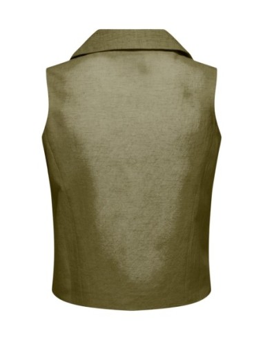 Jacqueline De Yong Gilet femme vert boutonné
