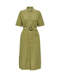 Jacqueline De Yong Robe femme verte avec ceinture