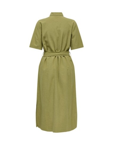Jacqueline De Yong Robe femme verte avec ceinture