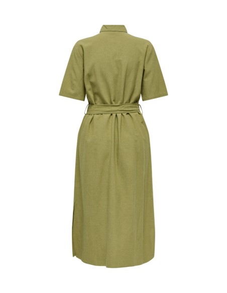 Jacqueline De Yong Robe femme verte avec ceinture
