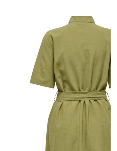 Jacqueline De Yong Robe femme verte avec ceinture