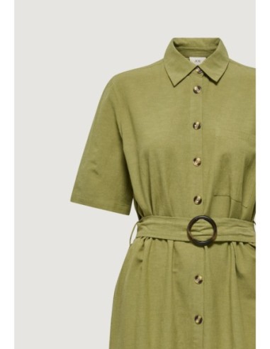 Jacqueline De Yong Robe femme verte avec ceinture