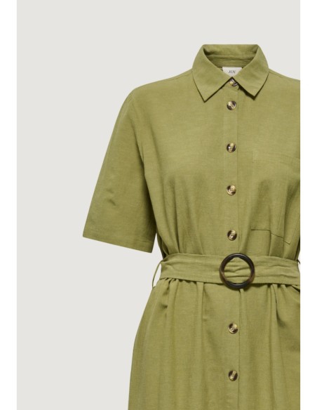 Jacqueline De Yong Robe femme verte avec ceinture