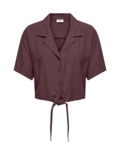 Jacqueline De Yong Chemise femme violette manches courtes