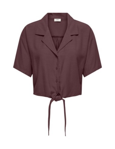 Jacqueline De Yong Chemise femme violette manches courtes