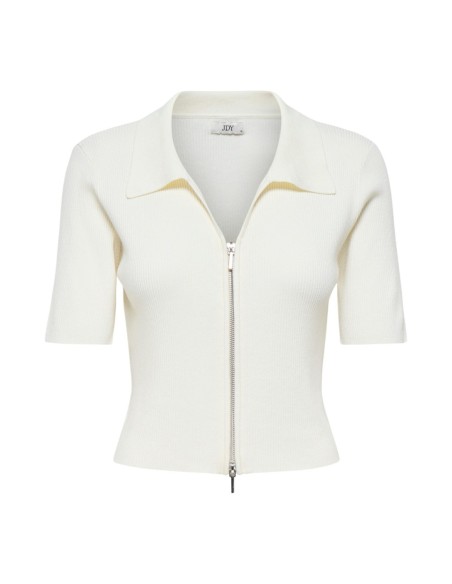 Jacqueline De Yong Cardigan femme beige zippé