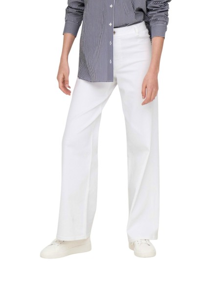 Jacqueline De Yong Pantalon femme blanc stretch