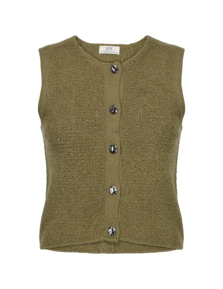 Jacqueline De Yong Gilet femme vert boutonné