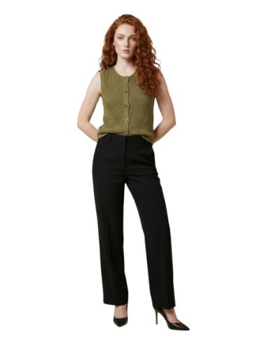 Jacqueline De Yong Gilet femme vert boutonné