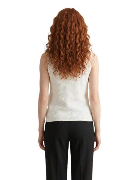 Jacqueline De Yong Gilet femme blanc boutonné