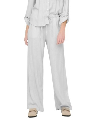 Jacqueline De Yong Pantalon femme blanc à lacets