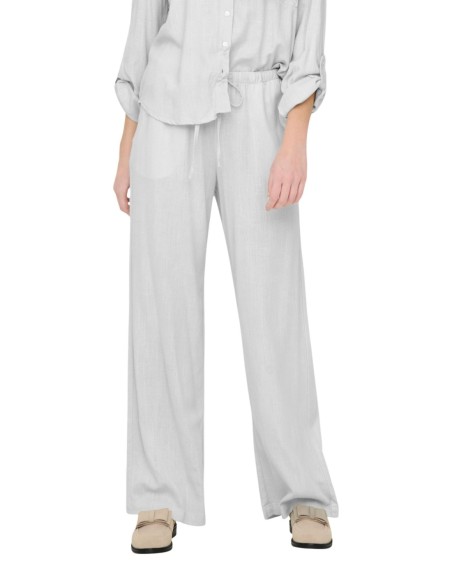 Jacqueline De Yong Pantalon femme blanc à lacets