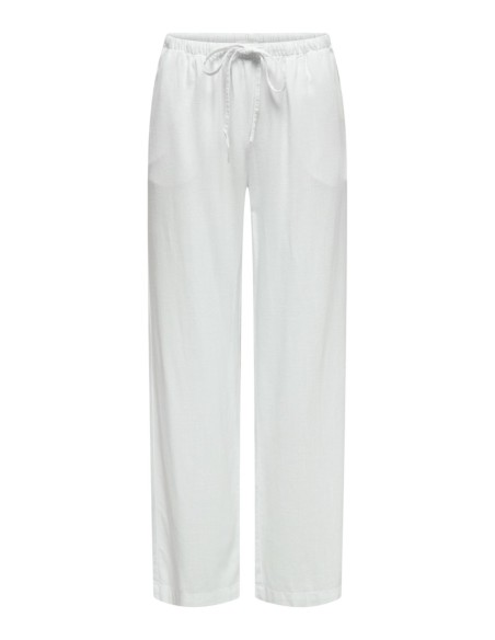 Jacqueline De Yong Pantalon femme blanc à lacets